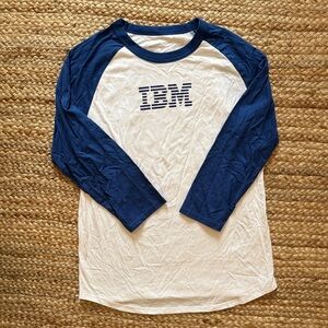 IMB Blue and White Baseball Shirt